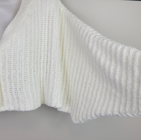 Urban Outfitters White Cropped Knit Cardigan - Picture 4 of 13